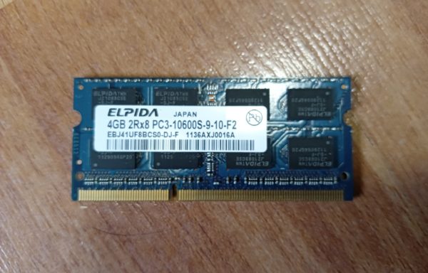 Elpida DDR3 для ноутбука на 4Gb 2Rx8 PC3-10600S